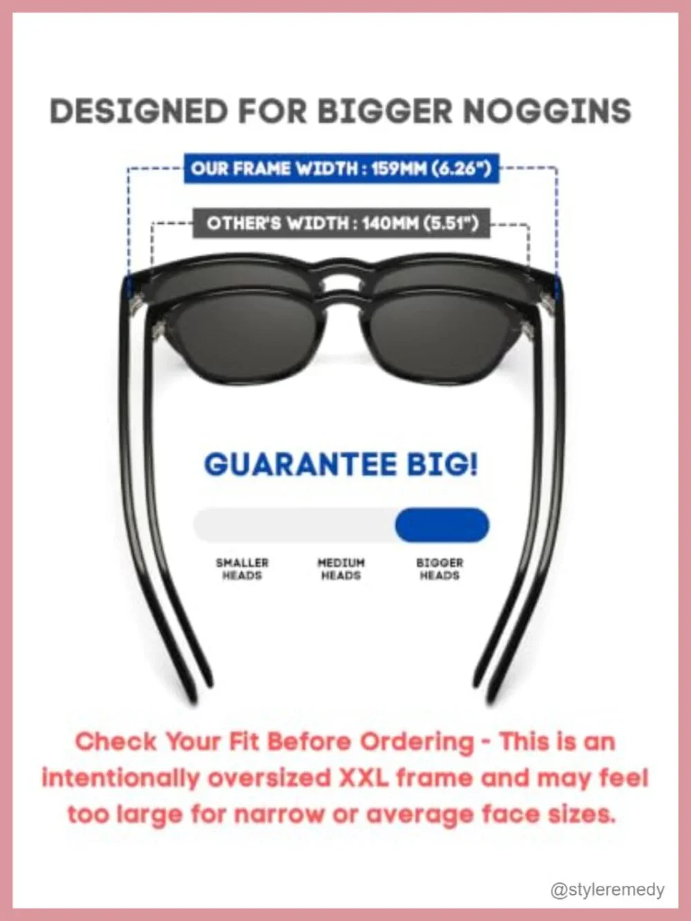 XXL Polarized Sunglasses for Wide Head Men TR90 Square Aviator
